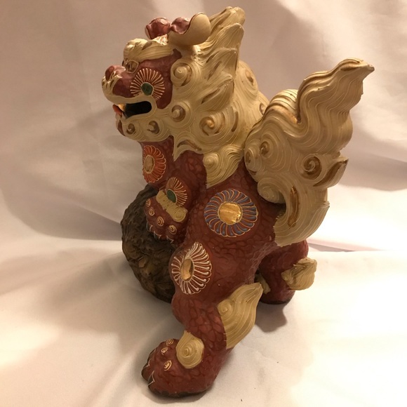 VTG Satsuma Porcelain Komainu Foo Dog Lion - Picture 5 of 16